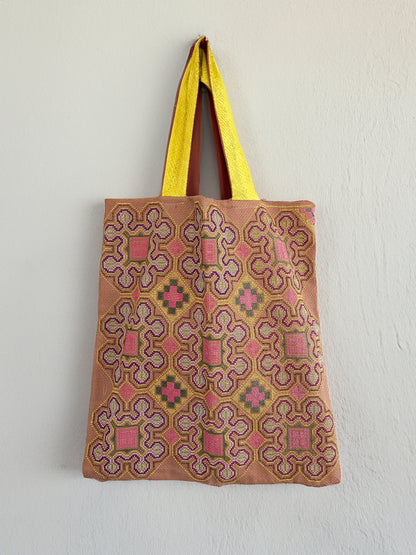 Abstract Cross Stitch Tote